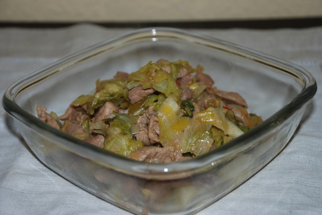 Ensalada templada de carne dulce y melón